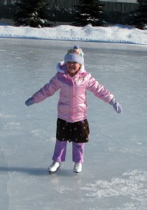 The ballerina ice skater