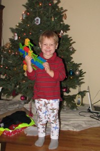 Josiah and his new legos, which we had already made into a plane