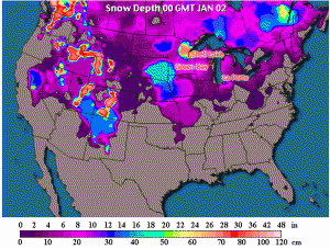 Snow depth