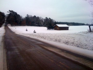 Snow mobilers - I saw lots of them on this fine Sunday afternoon
