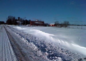 Snow drifts