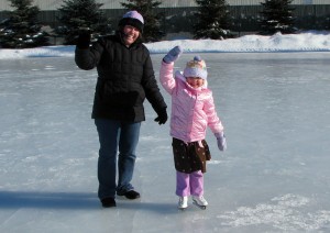 The ice skating princesses