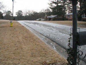 Snowy street this AM