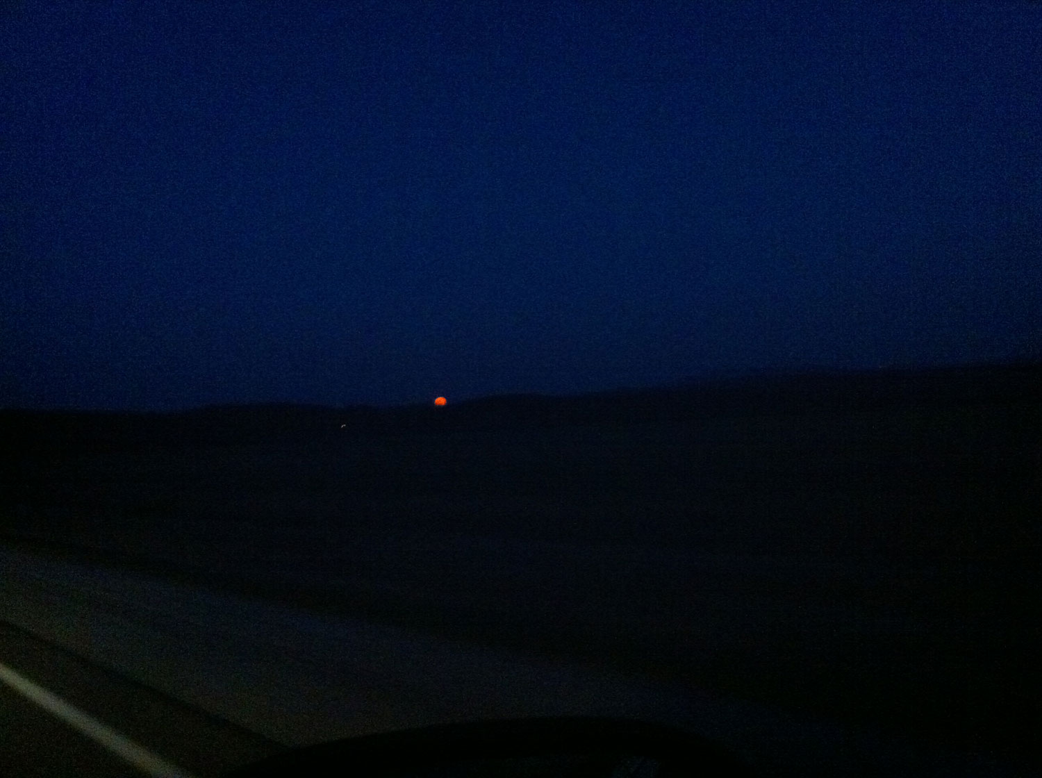 Here is the red moon rising - it looked much bigger in person!