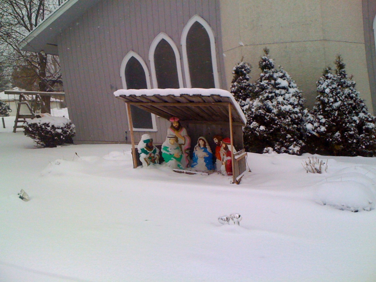 Nativity by the church
