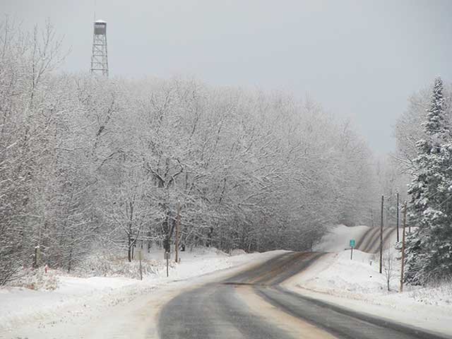 snowy road