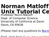 Norman Matloff's Unix Tutorial Center